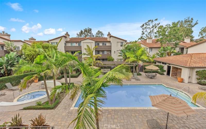 View of pool from unit