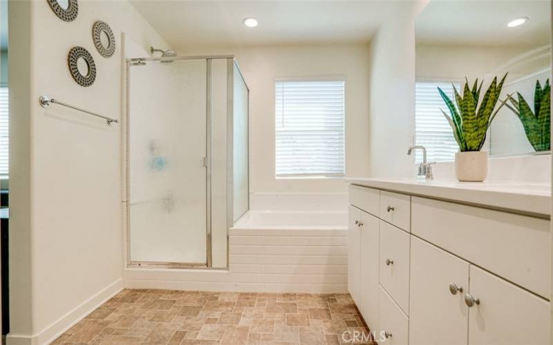 Primary Bathroom with Seperate Shower & Tub