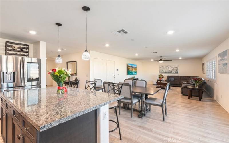 Kitchen open up to family room