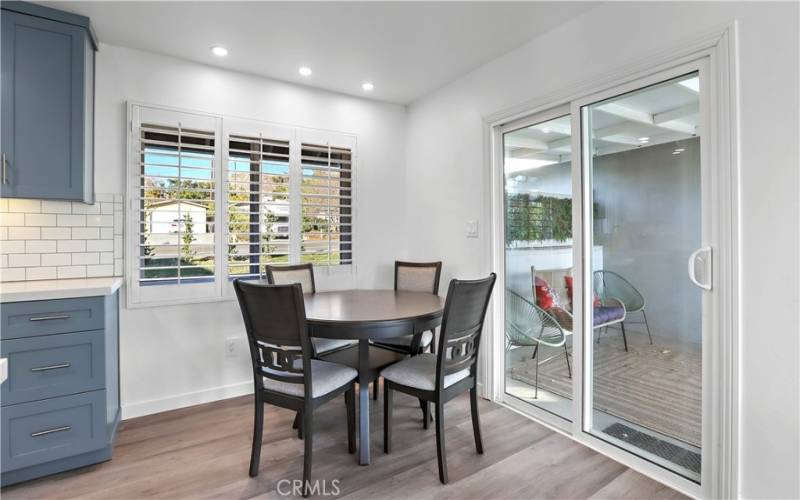 Dining area next to the kitchen.