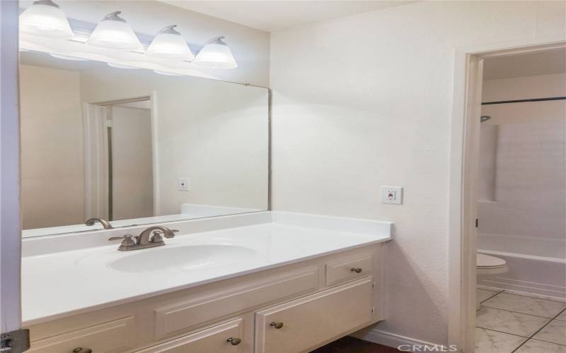 Bathroom vanity for the 2-bedroom suite