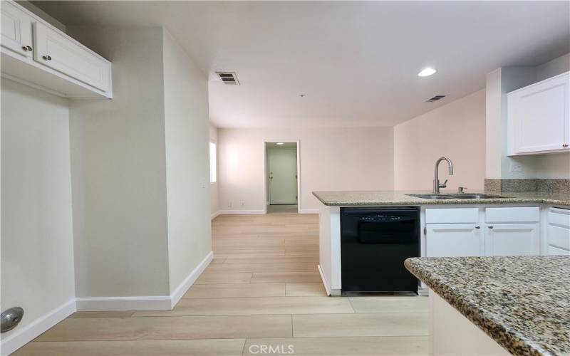 Kitchen: View from dining area