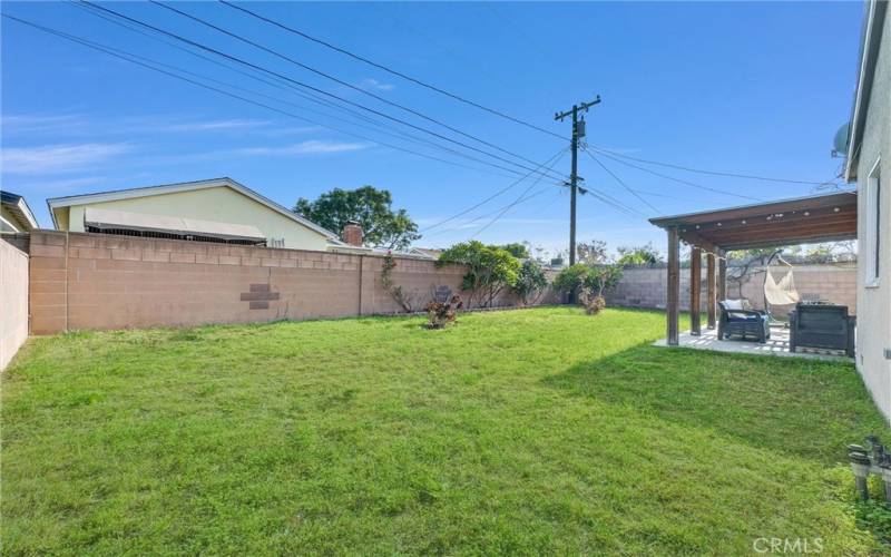 The large backyard could accommodate a pool or spa.