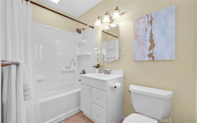 This is bathroom #1 and is located in the first bedroom.