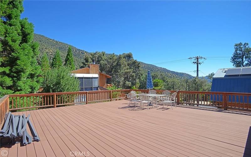 900 sqft deck above garage