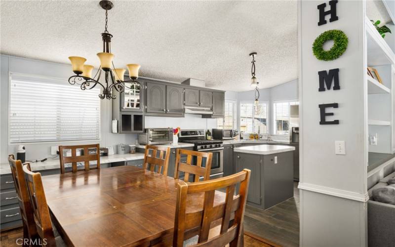 Dining area and kitchen