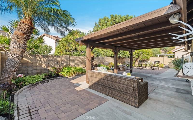 Private backyard with plenty of room for entertaining