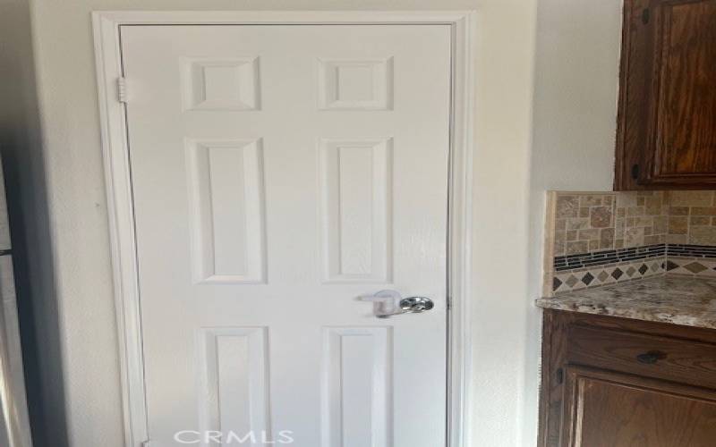 Door to the walk-in pantry