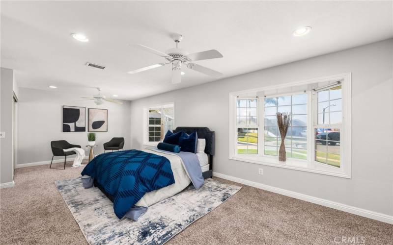 Nice sized primary bedroom #3 with bay windows.