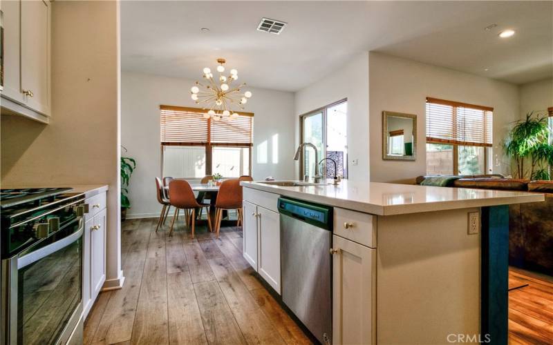 Kitchen looking towards dining area