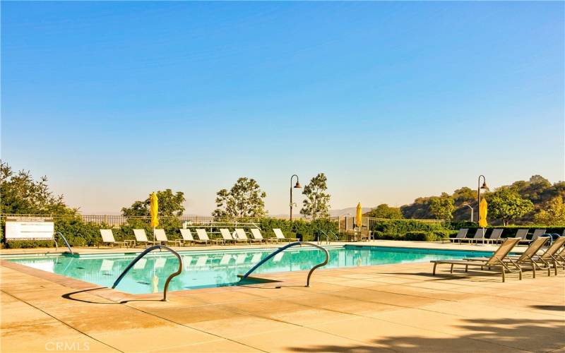 Bedford pool, set amidst background of beautiful mountains