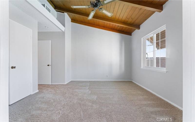 4th Bedroom/tv room.  Vaulted wood ceilings.  Dual Pane windows.