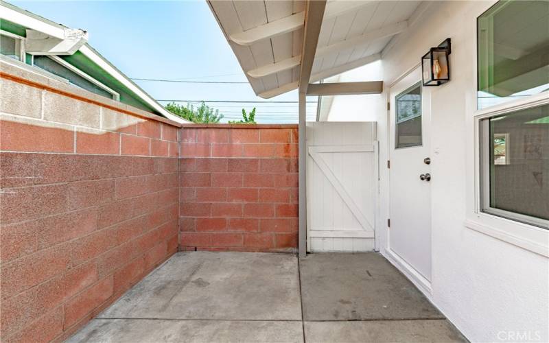 Patio off kitchen