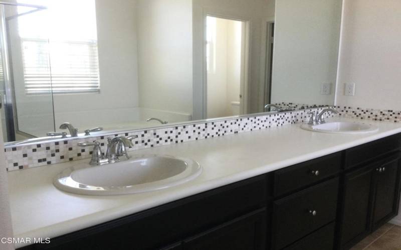 Master bath with 2 sinks