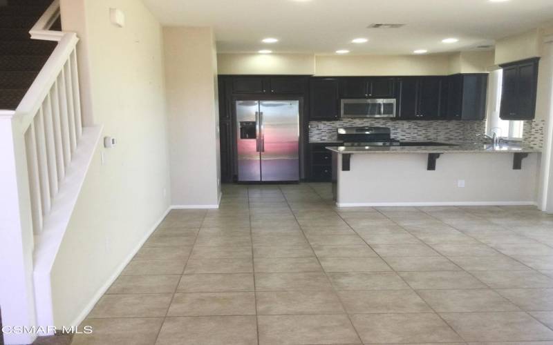 Kitchen dining living room