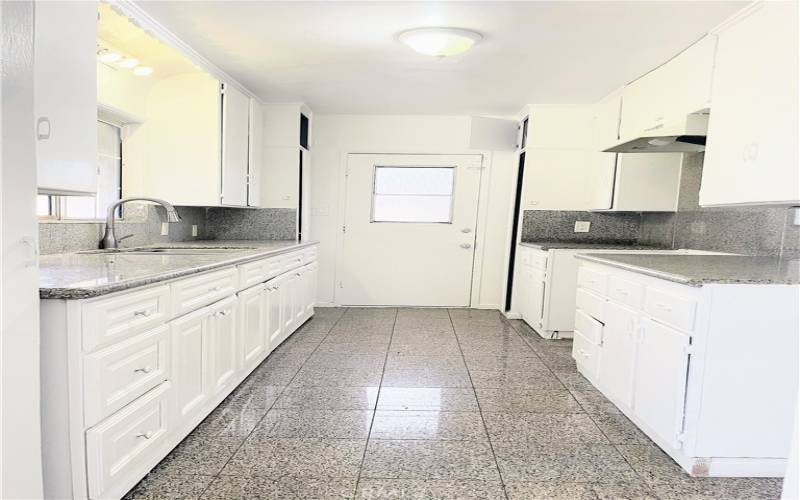 Kitchen with new stove