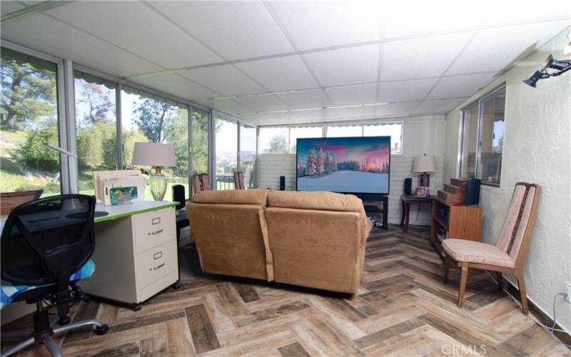 Enclosed sunroom / office / TV room