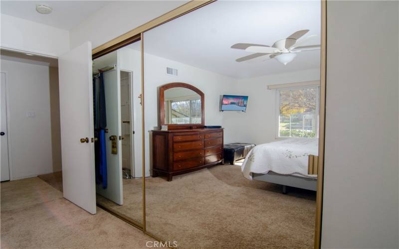 Bedroom 1 / mirrored closet