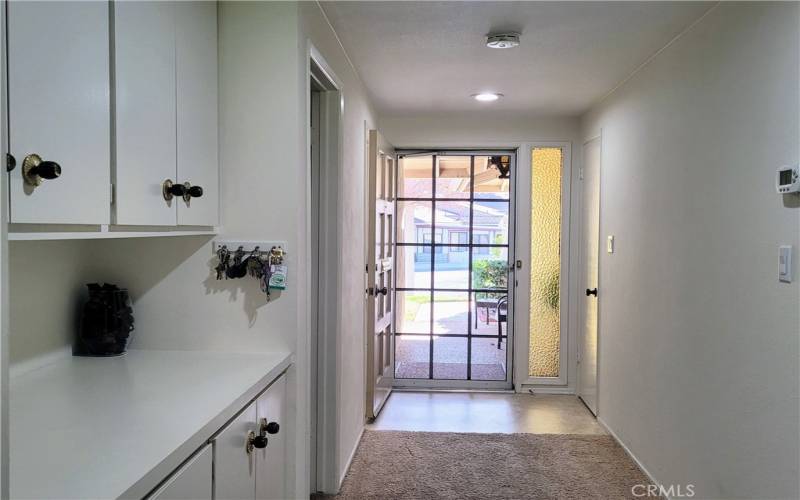 Hallway and built-in storage / countertop