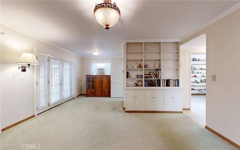 Living room and dining room