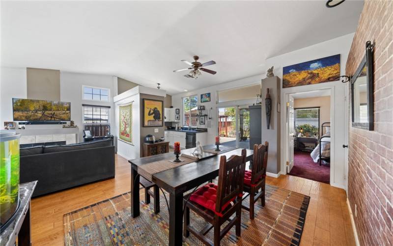 Dining Area Flows Into The Living Room