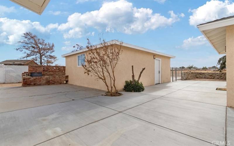 View to Garage from Courtyard