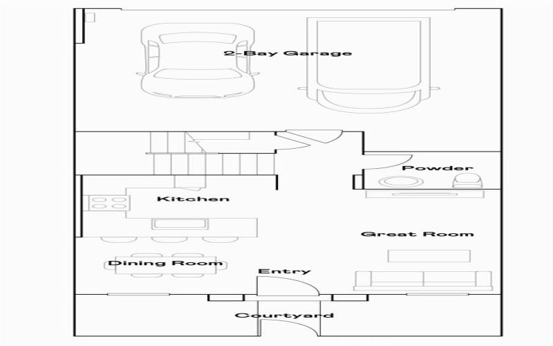 Residence 2 - Level 1 Floorplan