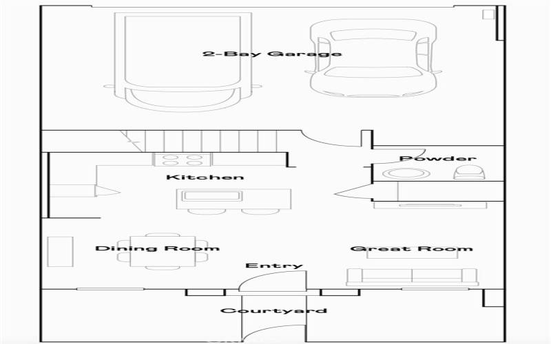 Residence 1 - Level 1 Floorplan