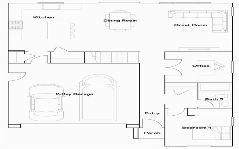 Residence 3 - Level 1 Floorplan