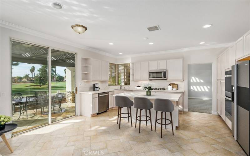 Kitchen Island w/ Quartz Countertops.