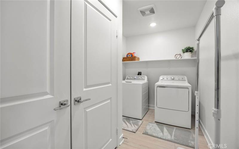 Upstairs laundry room