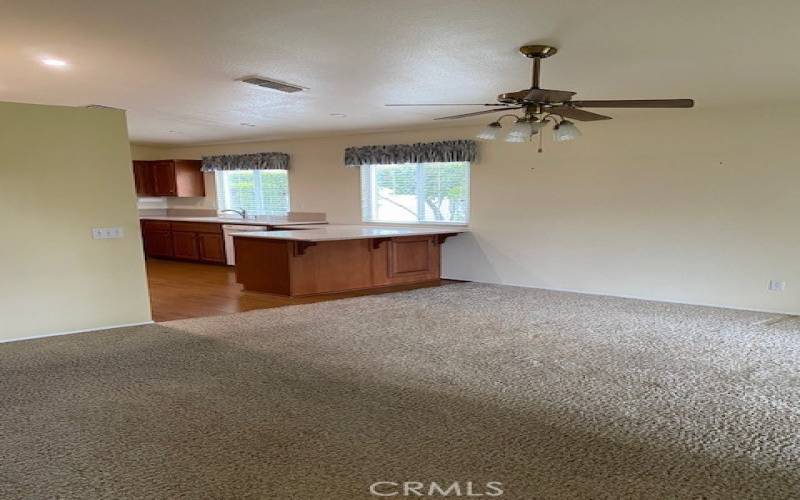 Kitchen bar looking from living space