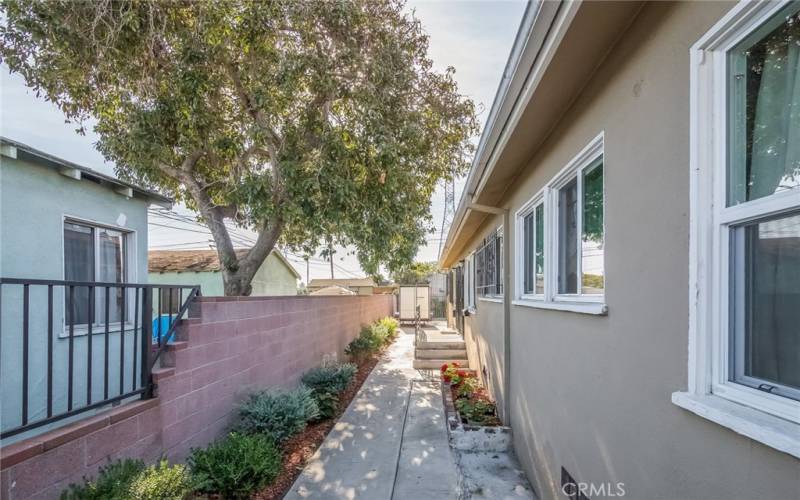 Community walkway to each unit