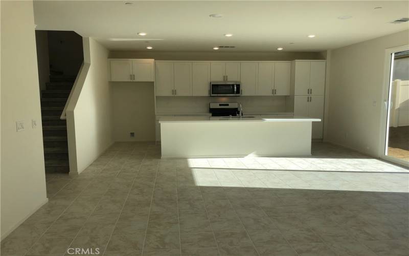 Quartz Kitchen Countertops Tile flooring downstairs