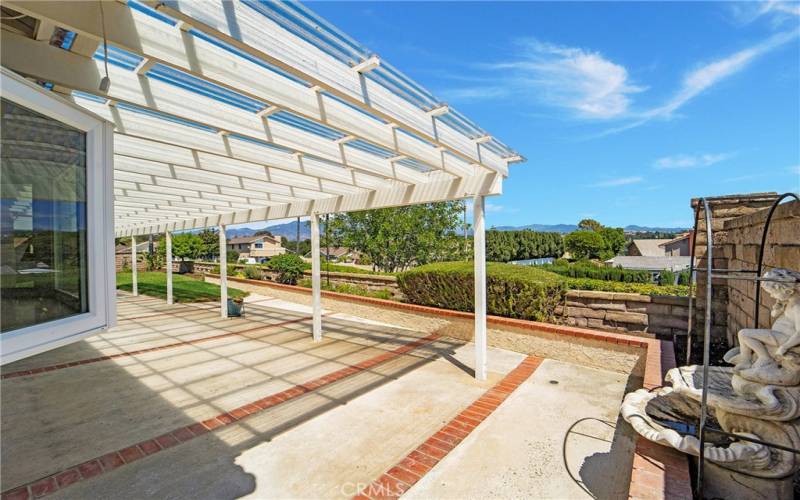 Covered Patio with clear roof to let the light in