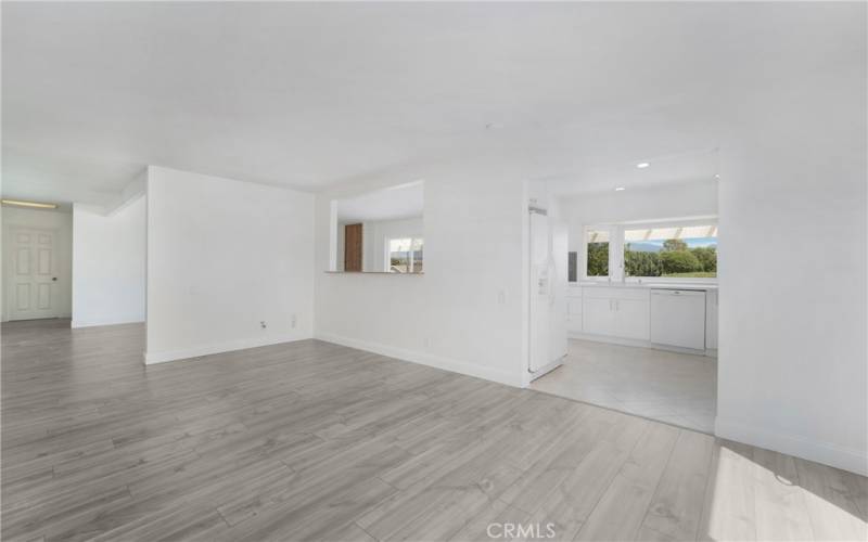 Kitchen opens to family room and dining room