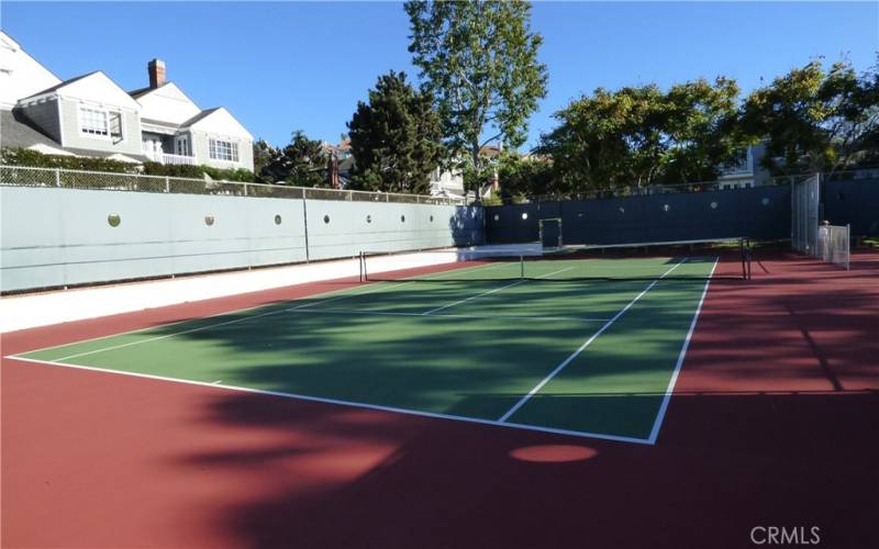 Tennis courts in the community.