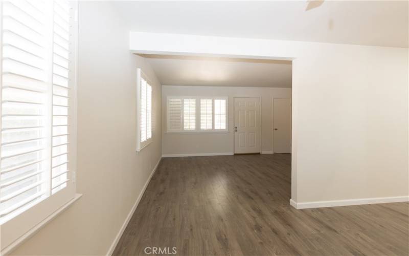 Dining room looking into living room