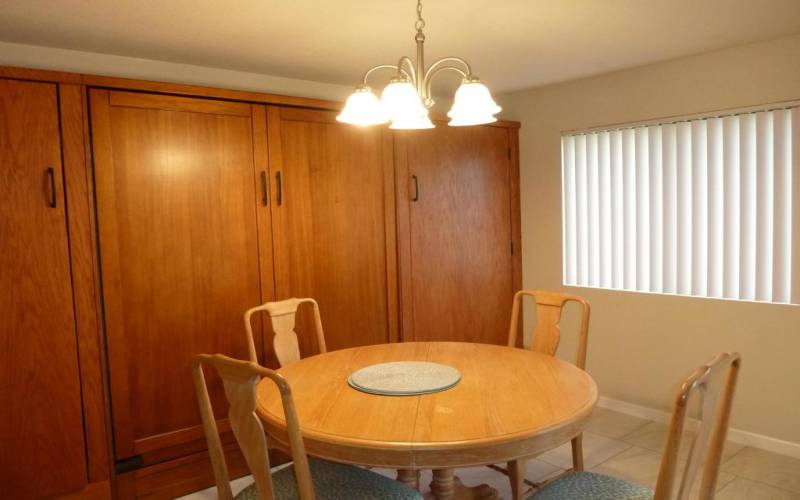 Dining Area w/Murphy Bed wall unit