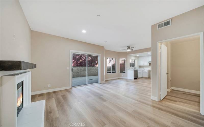 living room off the kitchen