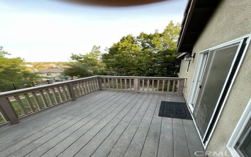 Master bedroom deck - side view