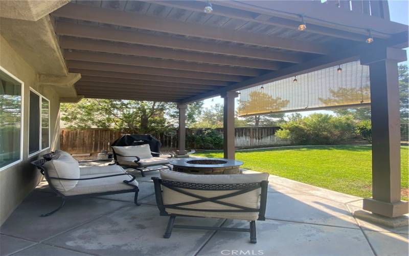 Backyard under patio cover
