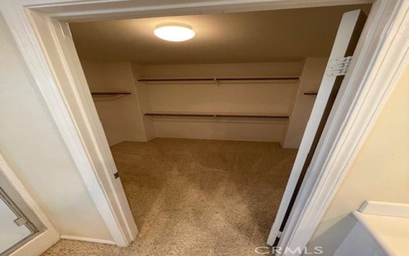 Master bedroom walk-in closet