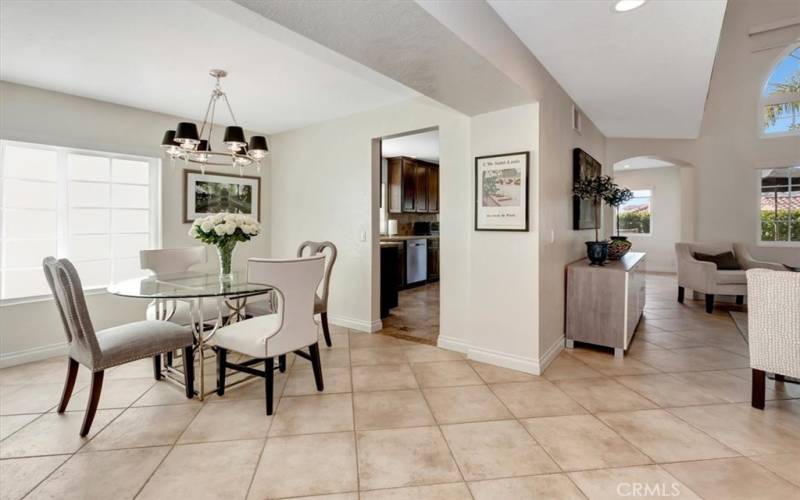 ANOTHER VIEW OF DINNING ROOM / KITCHEN AND LIVING ROOM