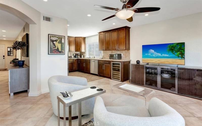 FAMILY ROOM OPEN TO THE HIGHLY UPGRADED KITCHEN