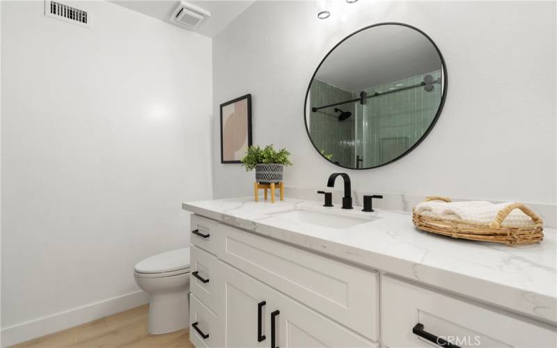 Newly remodeled primary bathroom