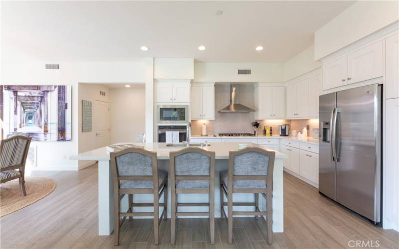 Gorgeous kitchen/dining/living room, open concept.