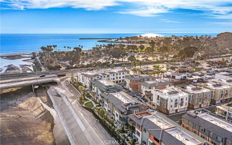 Aerial shot of South cove community