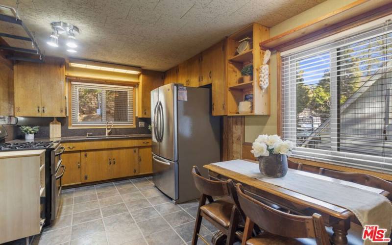 Open Kitchen with breakfast bar and breakfast nook.