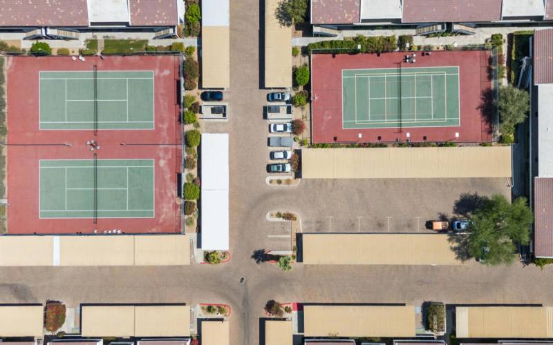 Aerial Of Tennis Cts.